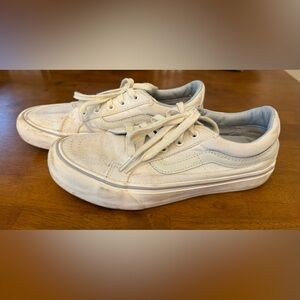 Vans White Low-Top Canvas Sneakers